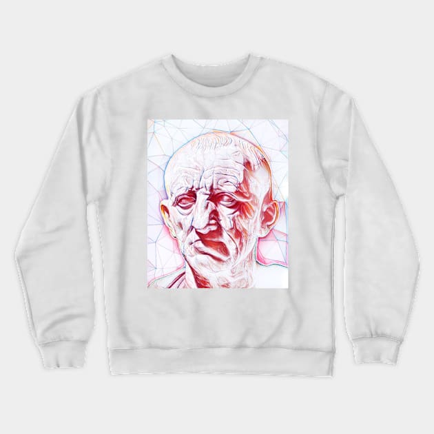 Cato the Elder Portrait | Cato the Elder Artwork | Line Art Crewneck Sweatshirt by JustLit